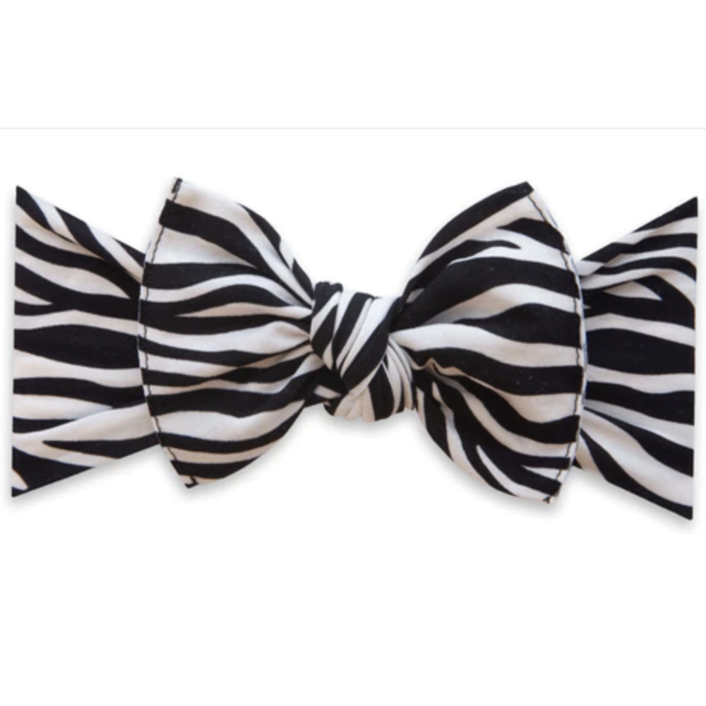 Baby Bling Print Knot Headband In Zebra​​​​​​​​​​​​